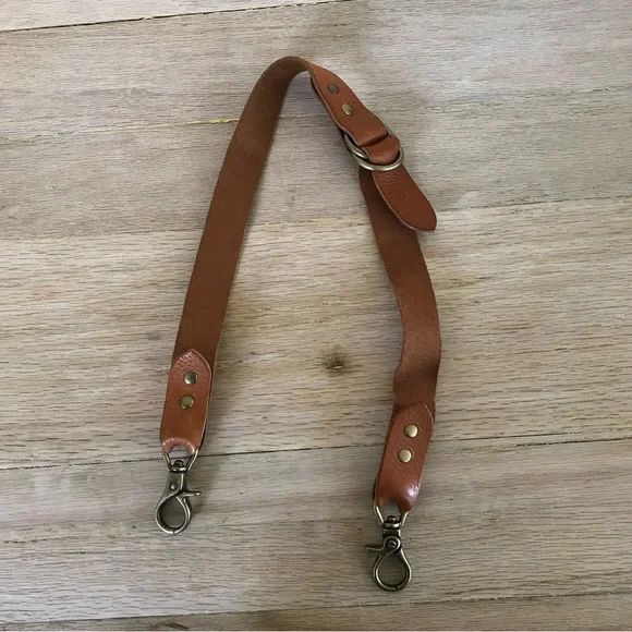 Brown Leather bag strap - adjustable - Picture 2 of 8